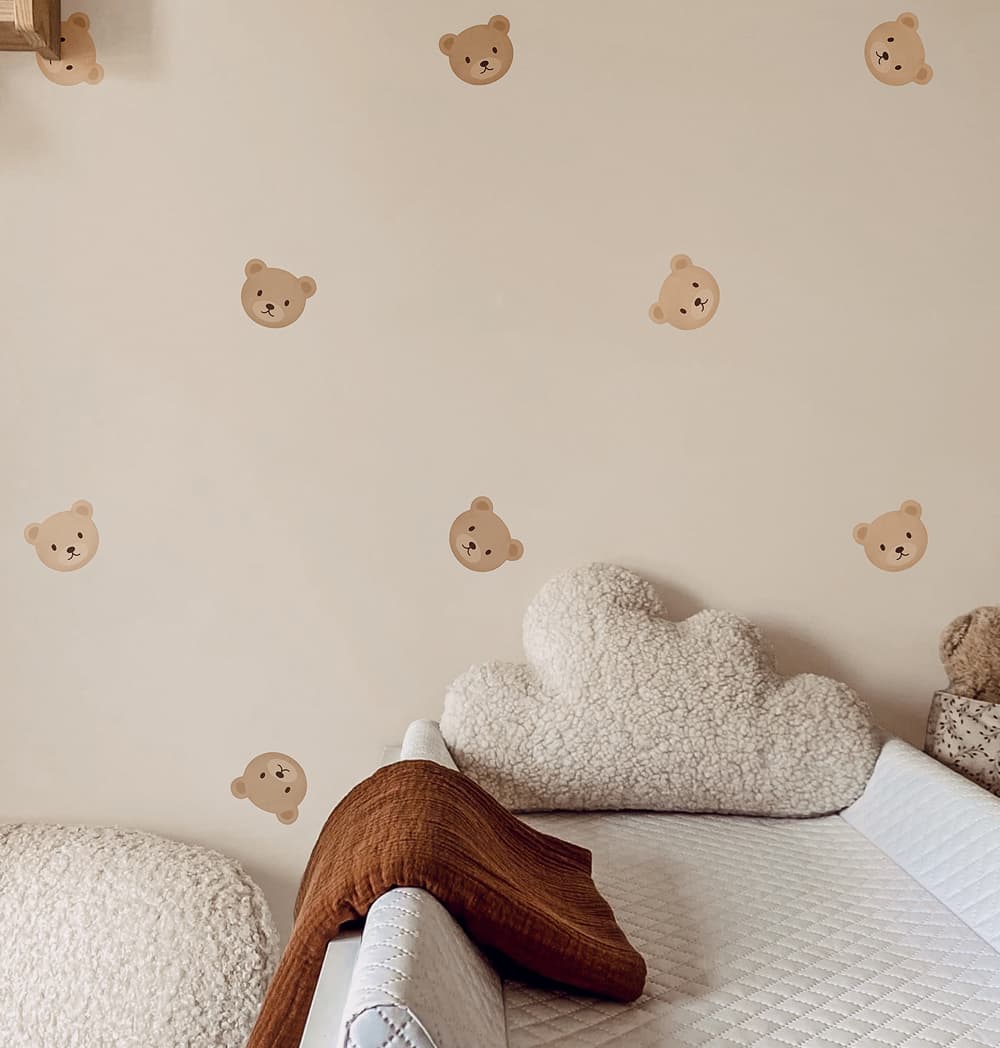 Teddybär Tapete fürs Kinderzimmer