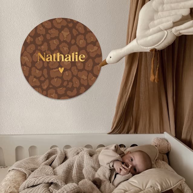 Wandkreis in neutralen Tönen für das Baby- oder Kinderzimmer
